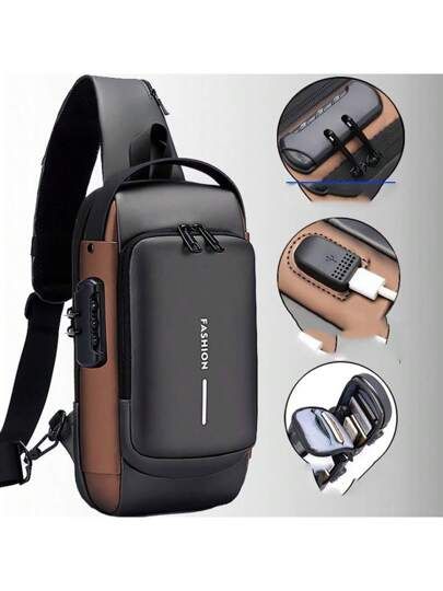 Anti-Theft Sling Bag With A USB Charging Cable