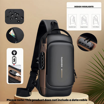 Anti-Theft Sling Bag With A USB Charging Cable